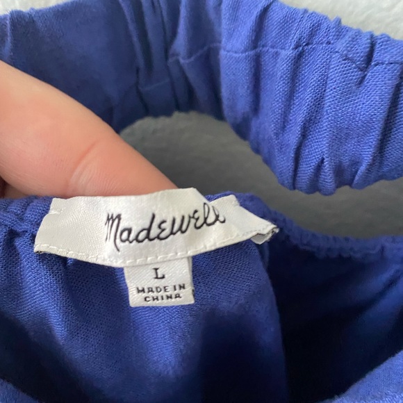 NWOT Madewell Blue Linen Midi Dress - Picture 5 of 5